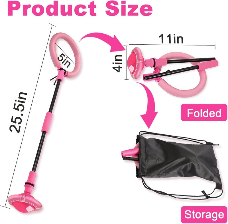 Hewog Skip Ball, Portable Foldable Colorful Flash Wheel Swing Ball, Kids Toys for Girls & Boys, Sports Fitness Toys for Kids & Adults. Gifts for Mom Women & Girls Toys Age 5-10 Years - Image 5
